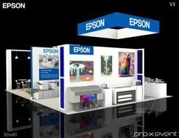 30x40 Île booth design by Pro-X Exhibits